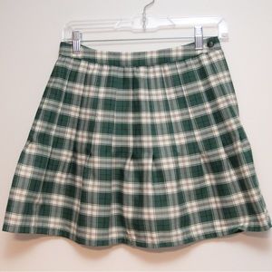 Medium Urban Outfitters plaid schoolgirl mini skirt, green